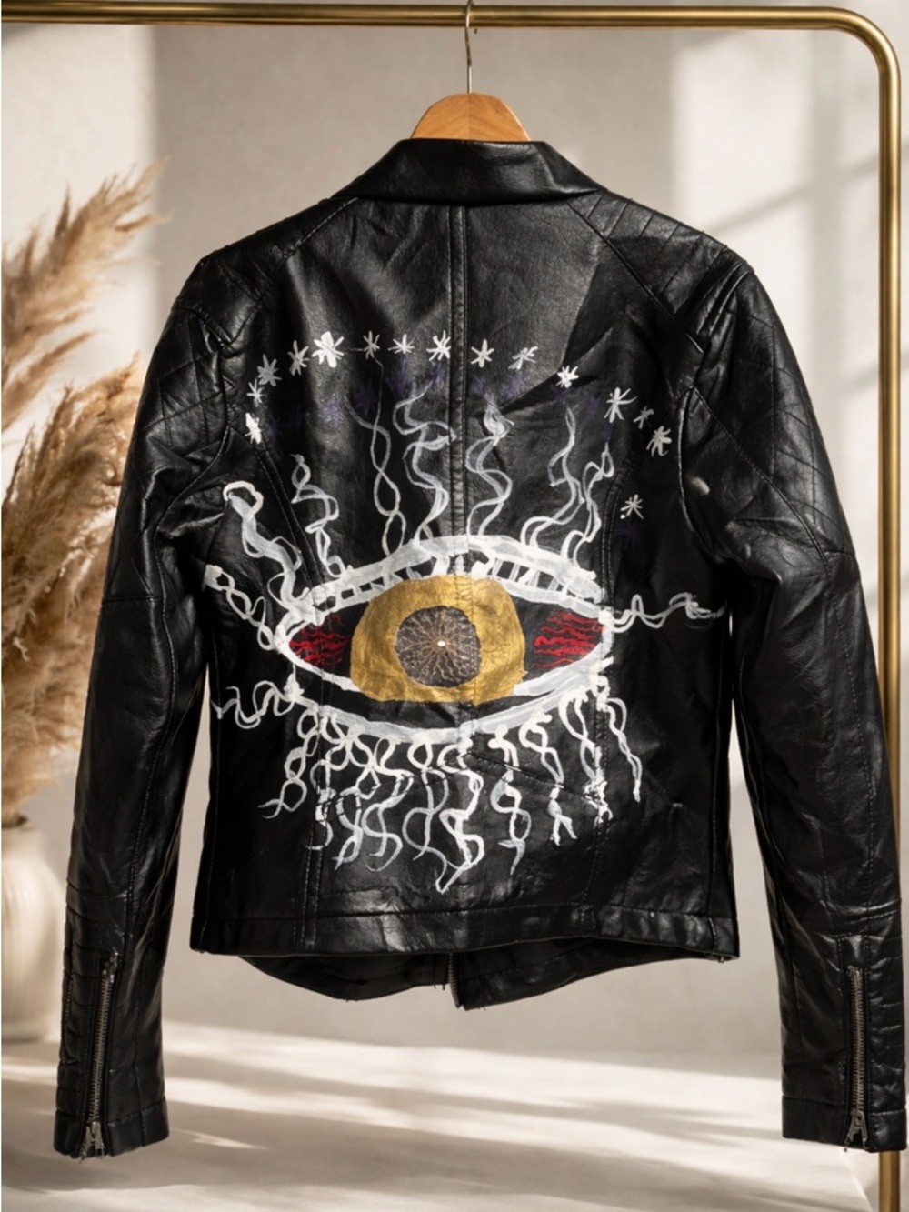 Black Leather Moto Jacket